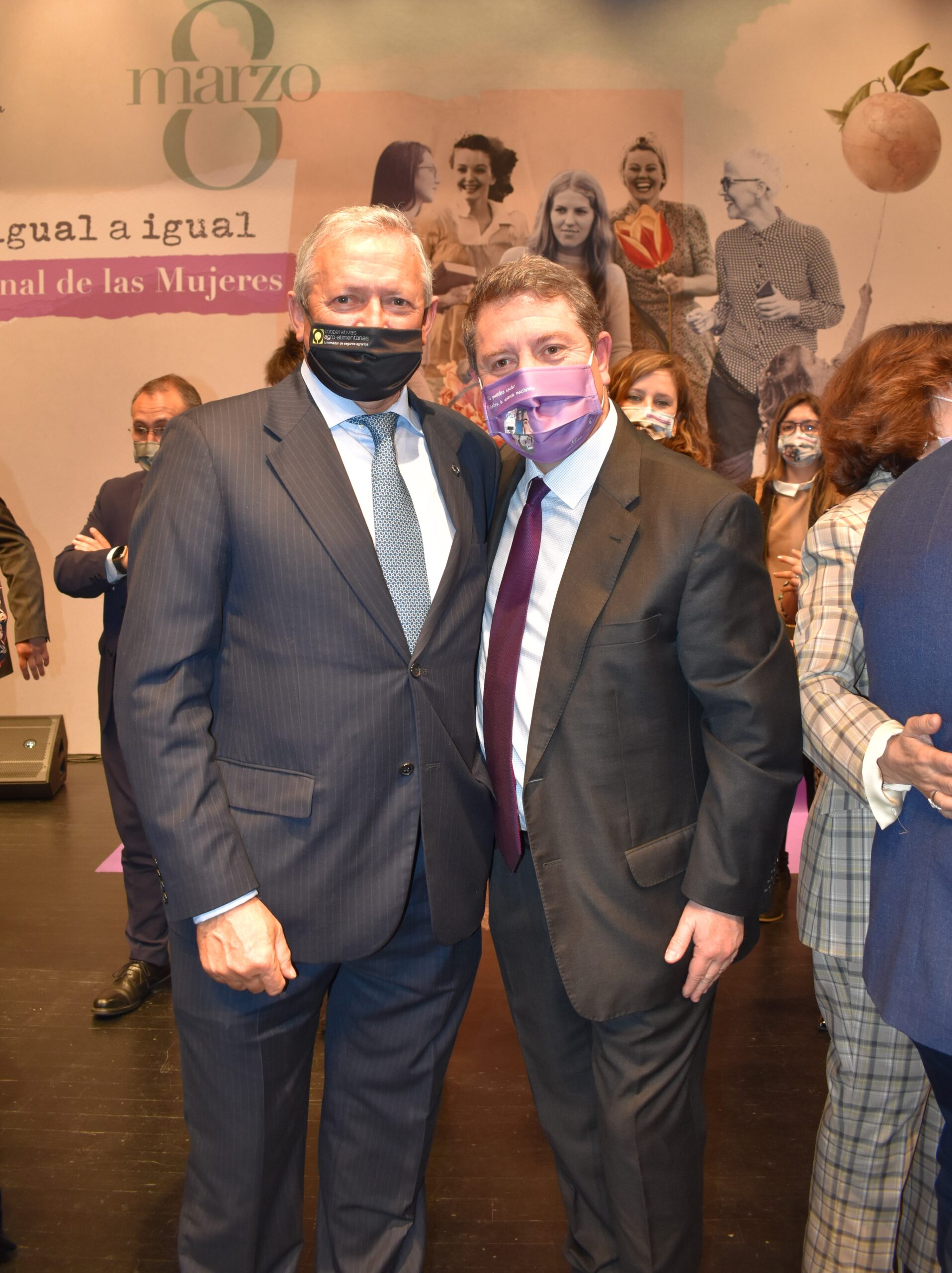 Ángel Villafranca con el presidente Emiliano García Page