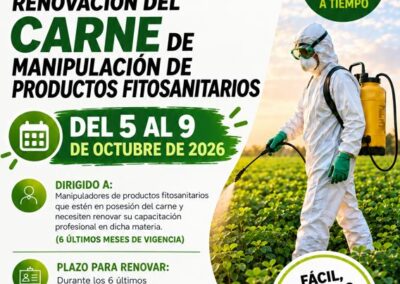 RENOVACIÓN DEL CARNÉ DE FITOSANITARIOS – ONLINE