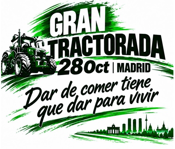 Cooperativas Agro-alimentarias de España apoya la movilización del 28 de octubre “Dar de comer tiene que dar para vivir”.
